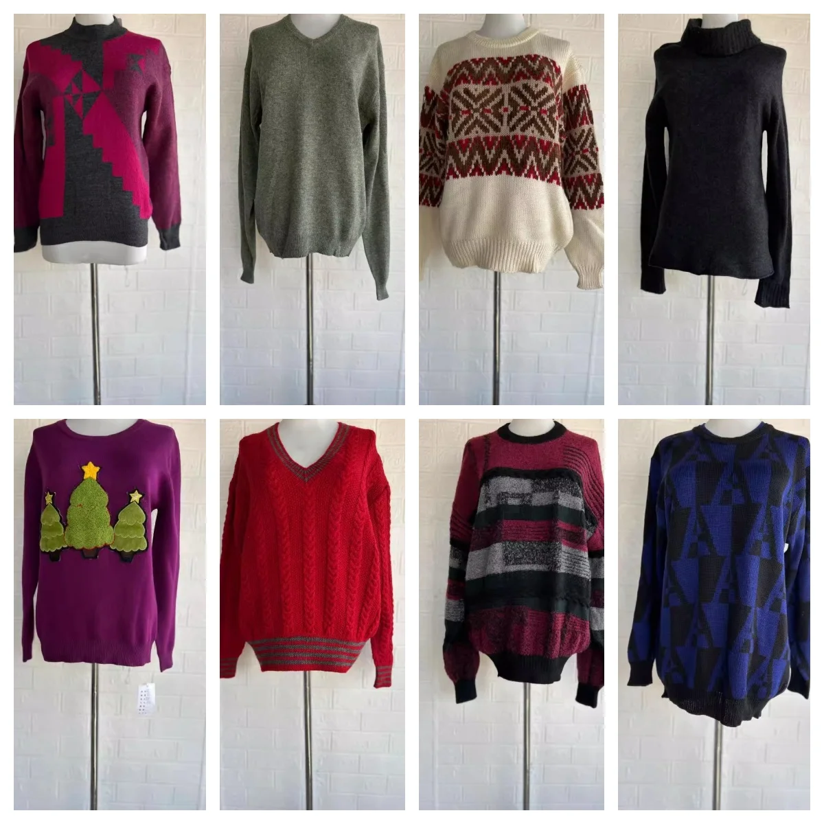 

Vintage n Sle Loose Fit Long Sve Knitted Sweater Nordic Fair Isle Twist Head Design Women's Winter Faion