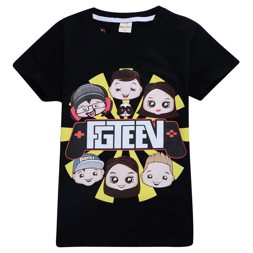 2-16Y Youtube FGTeeV T Shirt Kids Family Gaming Team Clothes Boys Cotton T-shirts Girls Fashion Summer Tops Children Casual Tees