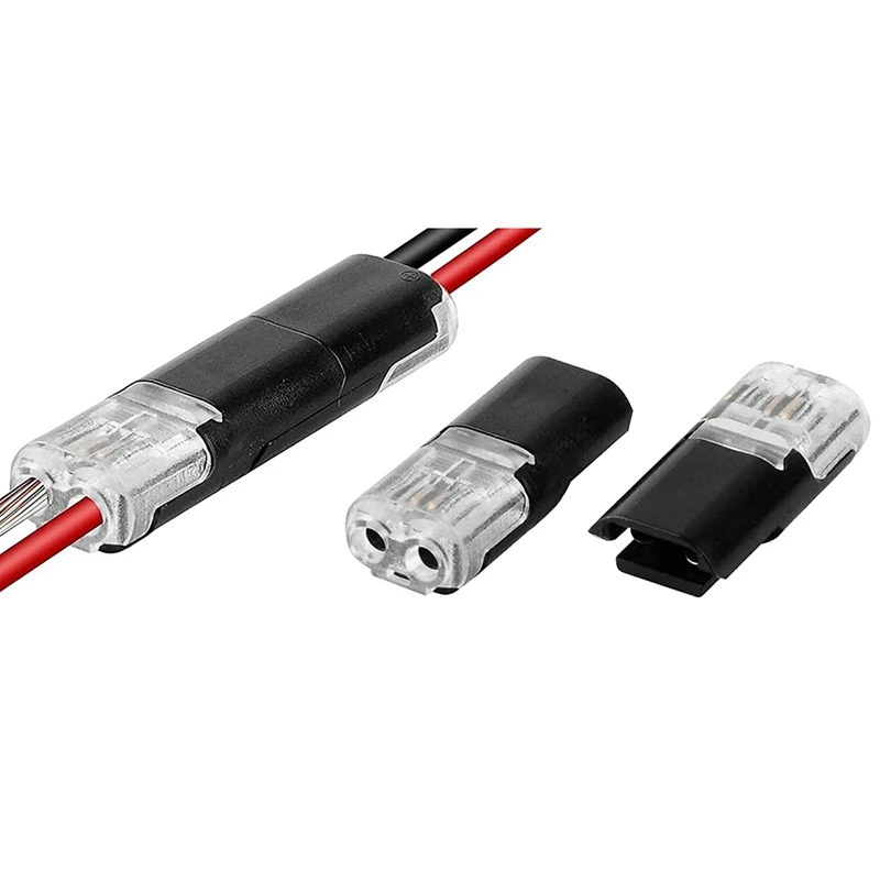 Conector de tomada para carro, 40 peças, fio de 2 pinos, conector dividido rápido 18-24awg, conector de cabo à prova d'água para carro, caminhão, caiaque, barcos
