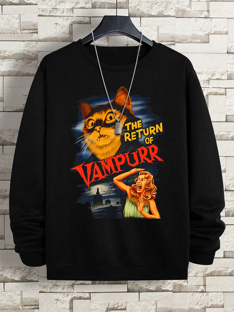 

Мужская толстовка с капюшоном «Возвращение Vampurr», с забавными комиксами, уличная Толстовка в стиле Харадзюку, Модная креативная толстовка, осенняя Флисовая теплая Толстовка для мужчин