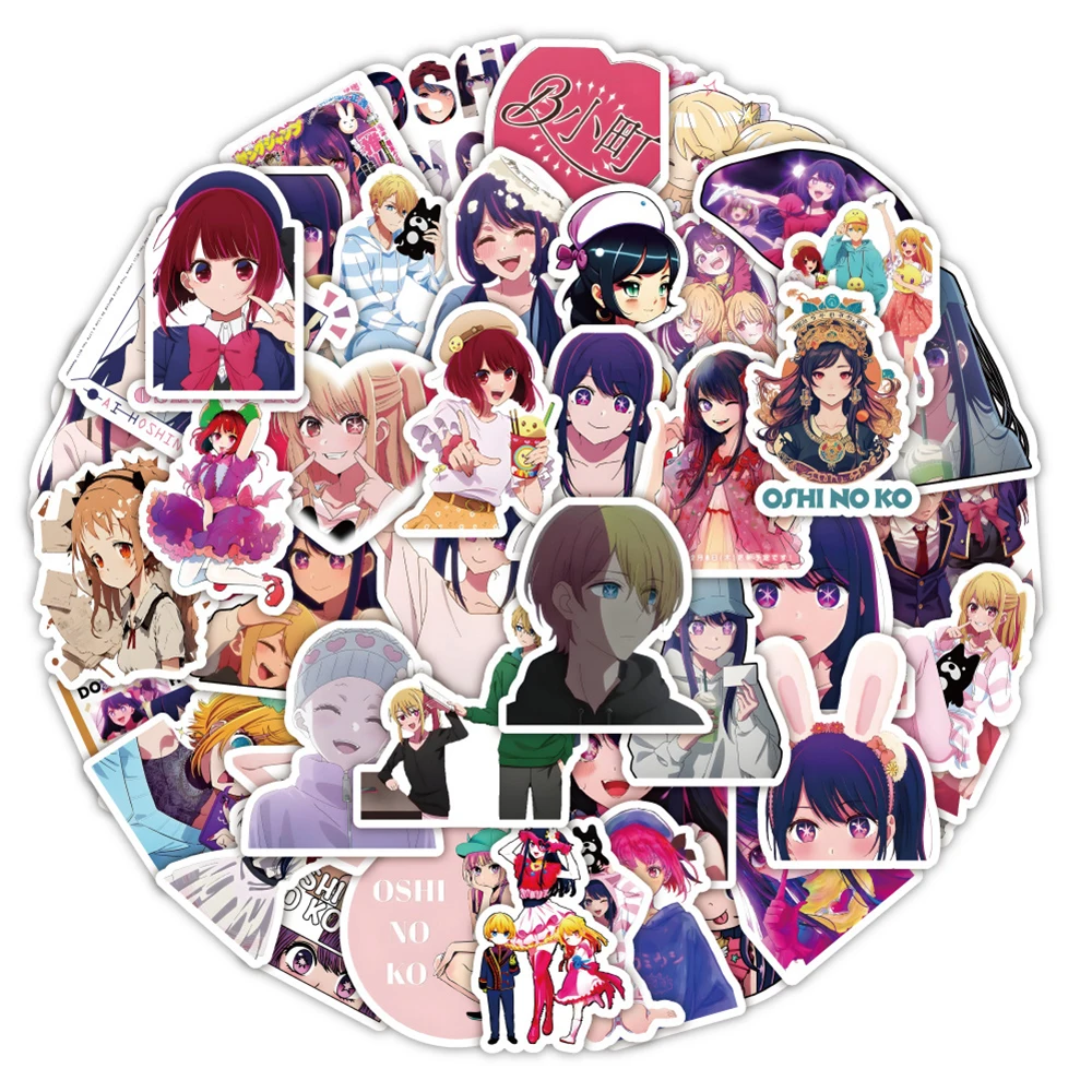 10/30/50pcs Hoshino Ai Oshi No Ko Stickers Hoshino Akuamarin Rubii Anime Sticker Scrapbooking Suitcase Phone Kawaii Girls Decal