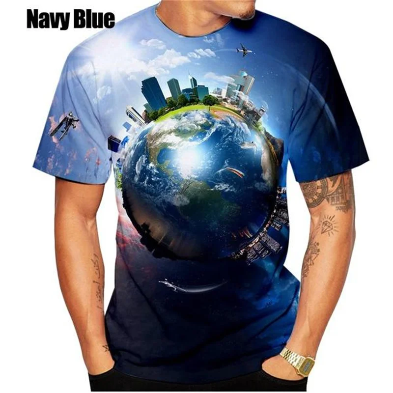 World Maps Africa Graphic T Shirts Men 3D Printed T-shirt Womens Clothing Harajuku Fashion Streetwear Funny Kids Tee Shirts Tops