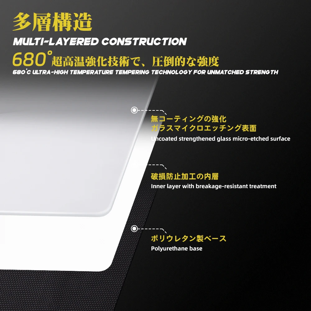 TALONGAMES 유리 게이밍 마우스패드 ULTRA PAD, L 사이즈 490*420mm e스포츠용 강화유리 마우스패드, 초박형 2mm 디자인 화이트