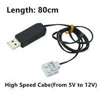 USB Cabe Technical Parts 9686 Group Power 8883 Motor Power Supply cabe For train 15039 15012 DIY Line Extension Wire Cord Toys