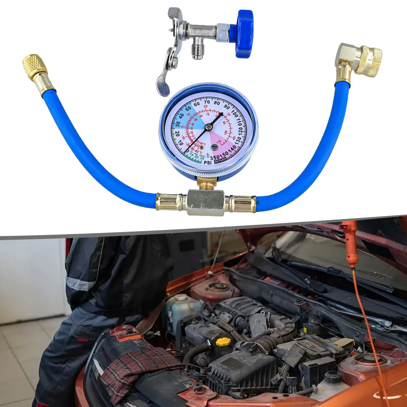 

Easy To Use And Install Car Air Conditioner Gas Recharge Gauge Hose Efficient And Reliable Performance Features