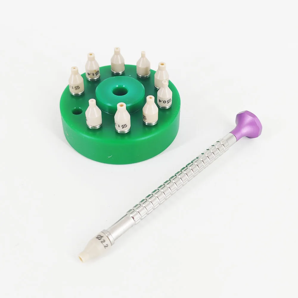 PEEK Watch Tool Kit 10 Assort Size Nylon Tips Watch Hands Handle Fitting Tools With Collection  Base For Watchmakers Repairing