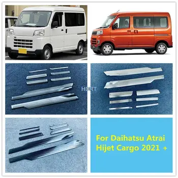 For Daihatsu Atrai/Hijet Cargo 2021+ Car Style Inner Ouside Door Sill Frame Panel Scuff Plate Kick Step Trim Cover Accessories