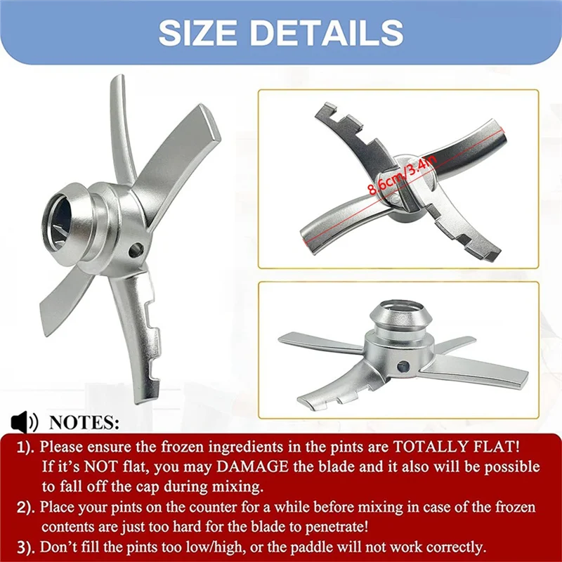 -닌자 NC701 CN700 아이스크림 메이커용 9월 블레이드 어셈블리-스테인레스 스틸 교체 블레이드 액세서리