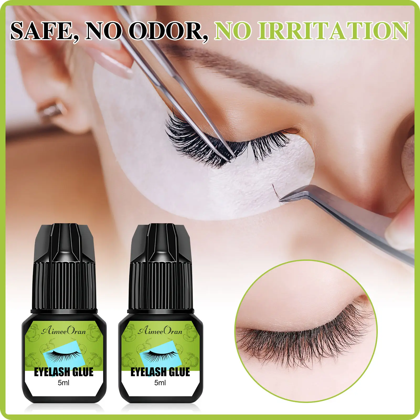 Professional 5ML Eyelash Extension Glue Fast Dry Long-lasting False Eye Lash Extension Glue Adhesive Strong Hold Eyeblack Glue