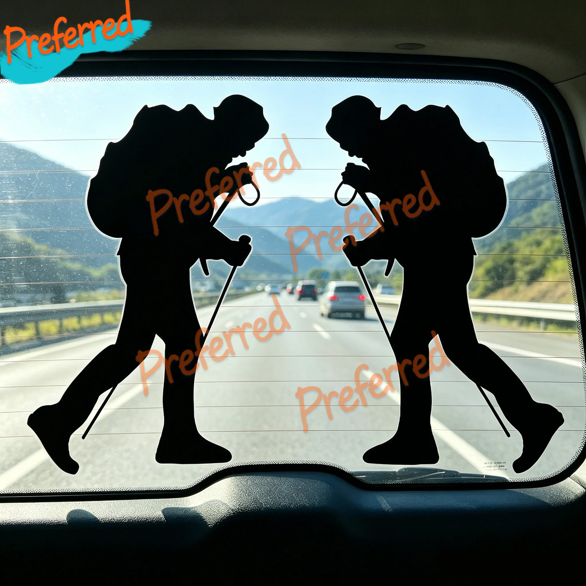 2 pegatinas adhesivas personalizables para alpinismo, senderismo, montaña, escalada, NordSky, senderos alpinos, en cualquier tamaño, sin fondo