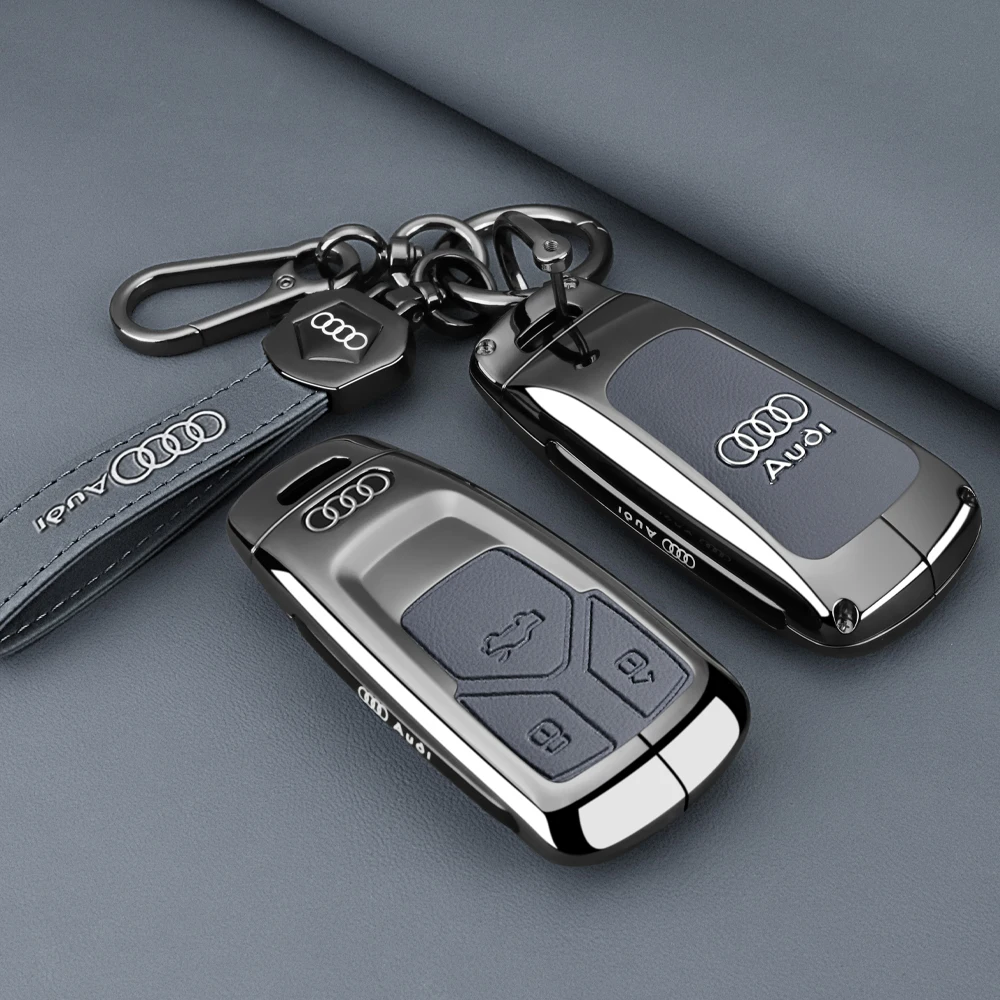 

Leather Key Case Shell Buckle Special Car Key Cover For Audi A4 B9 A5 A6 8S 8W Q5 Q7 4M S4 S5 S7 TT TTS TFSI RS Accessories