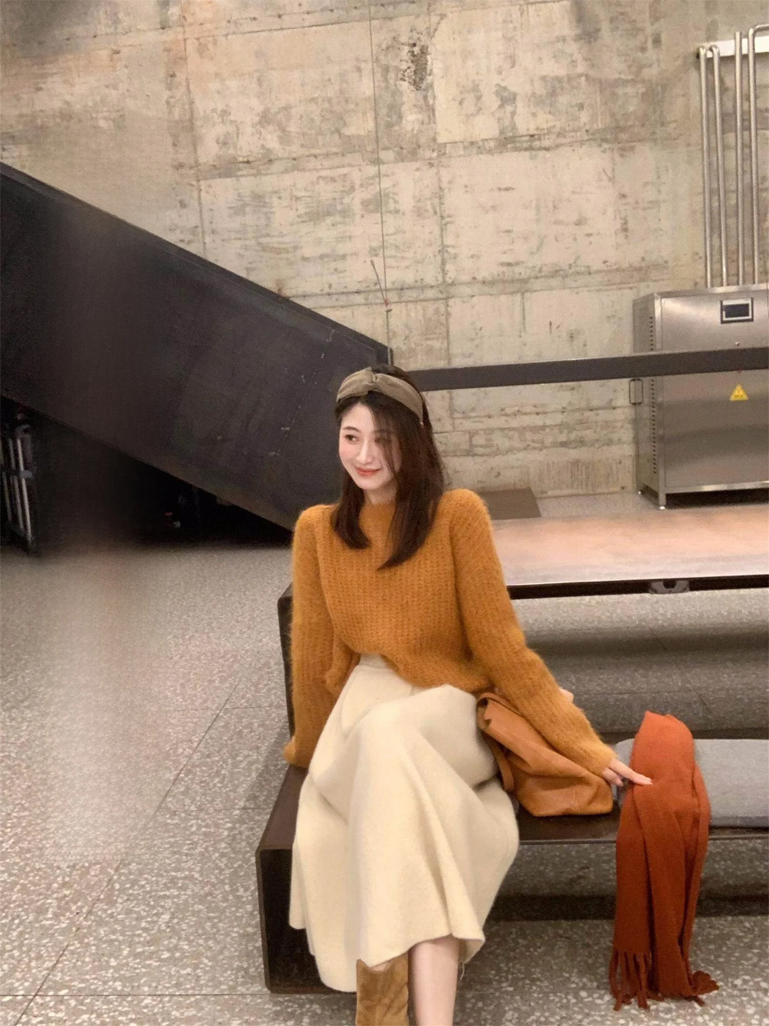 

Мягкий женский свитер из альпаки для осени и зимы, уютный и модный, свободного кроя, из смесовой шерсти альпаки, для ношения в качестве нижнего слоя