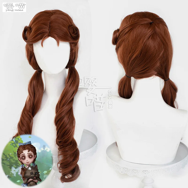 Little Girl Memory Alice Dross Cosplay Wig Game Identity V 65CM Brown Heat Resistant Synthetic Hair Anime Cosplay Wigs Halloween