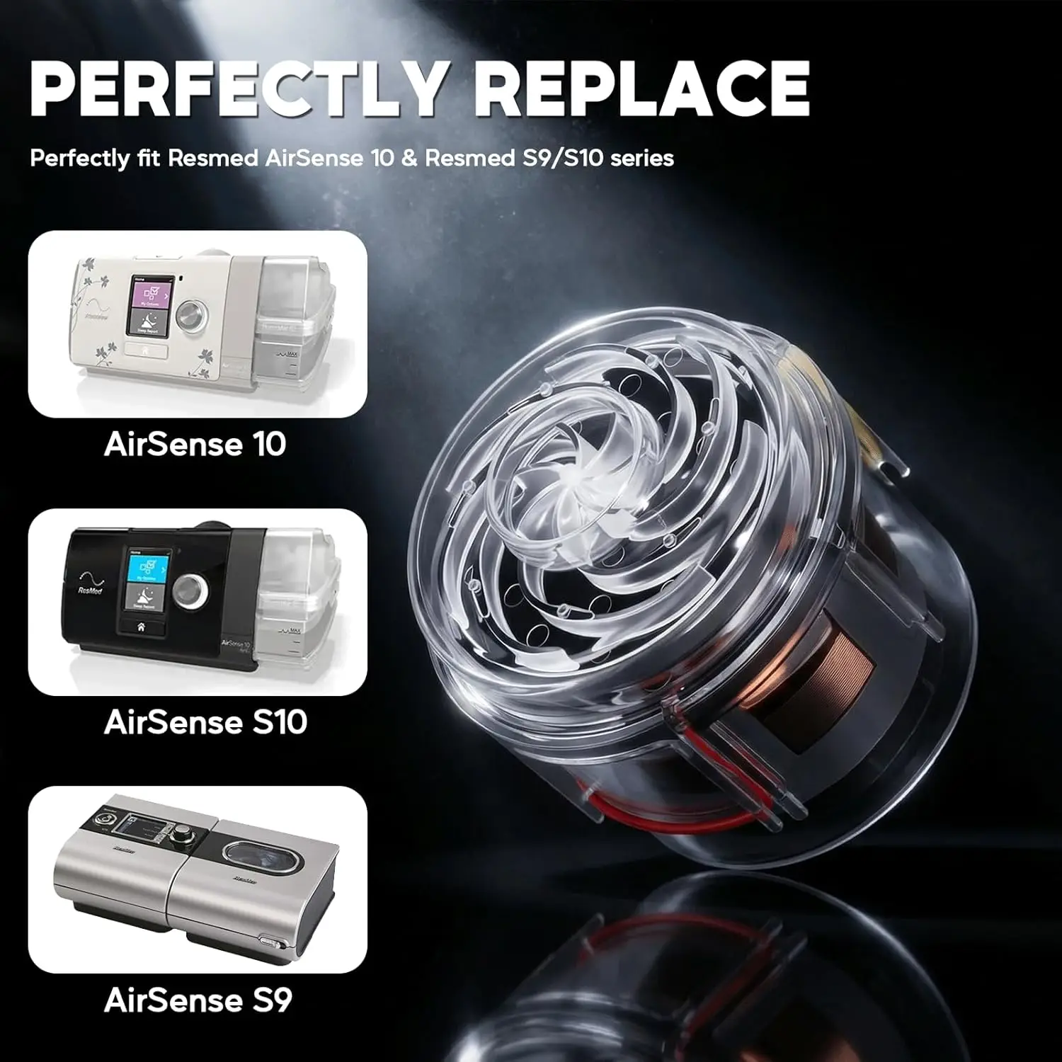 Resmed Airsense 10 - Motor Pump Replacement - Compatible with Resmed S10 Resmed S9