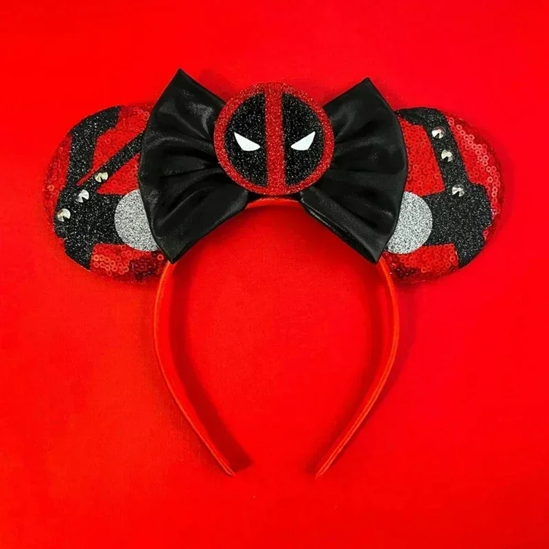 

Disney Mickey Mouse Hairbands X-Force Deadpool Ear Headbands for Adults Marvel Spiderman Headwear Women Girls Hair Accessories