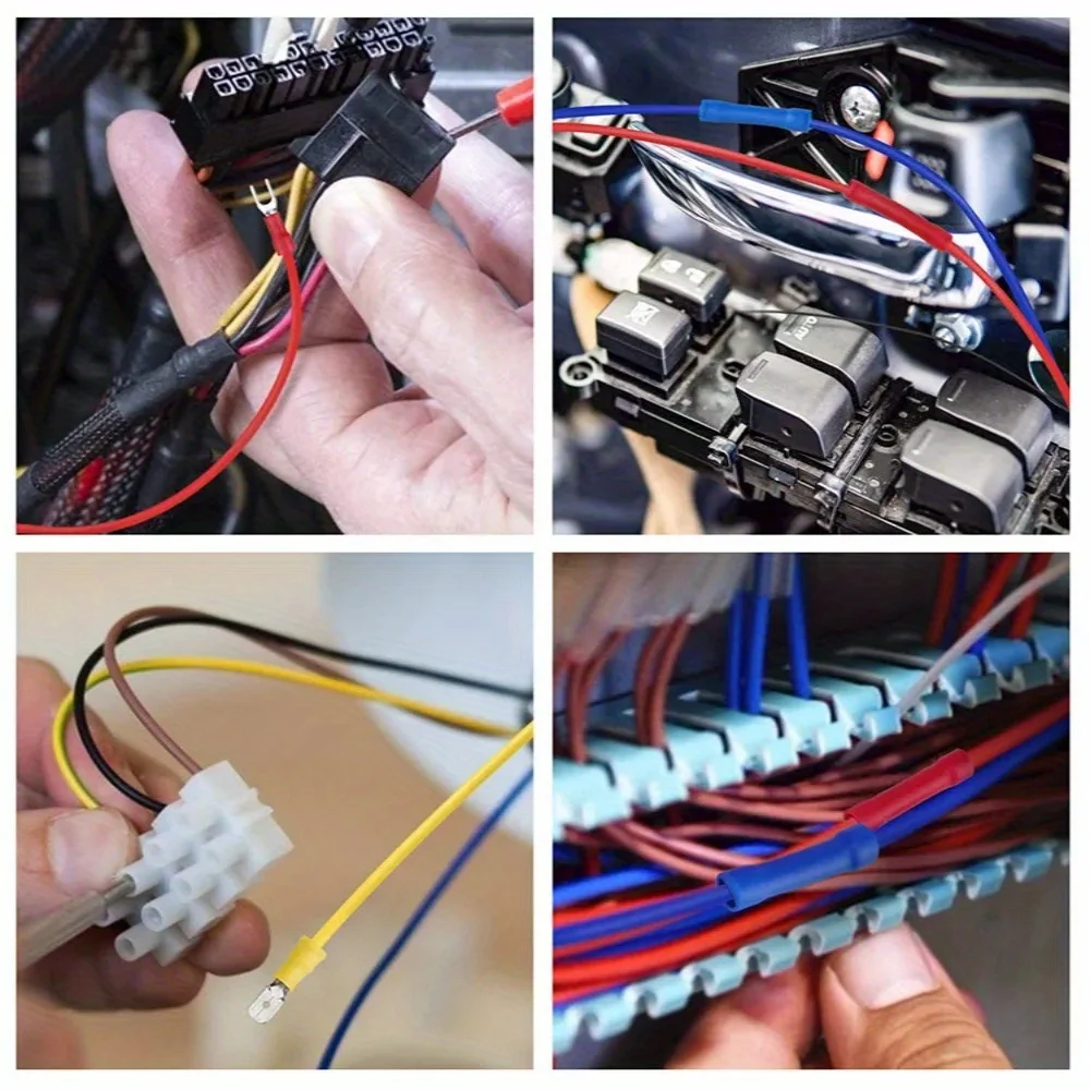 102/280/300/480pcs Comprehensive Electrical Terminal Kit-Durable Insulated Spade, Ring, Fork & Butt Connectors-Efficient Wire Or