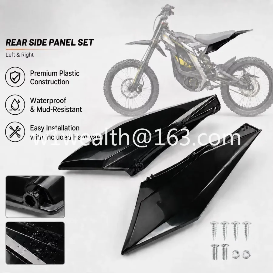 Left Right Rear Fender Side Fairing Covers  E-Bike Off-Road Motorcycle