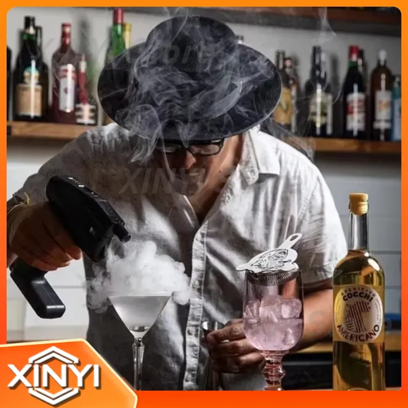 for Barman Blaster Customizable Smoke Bubble Smoking Infuser Molecular Cocktail Maker for Men OEM Logo Service Available
