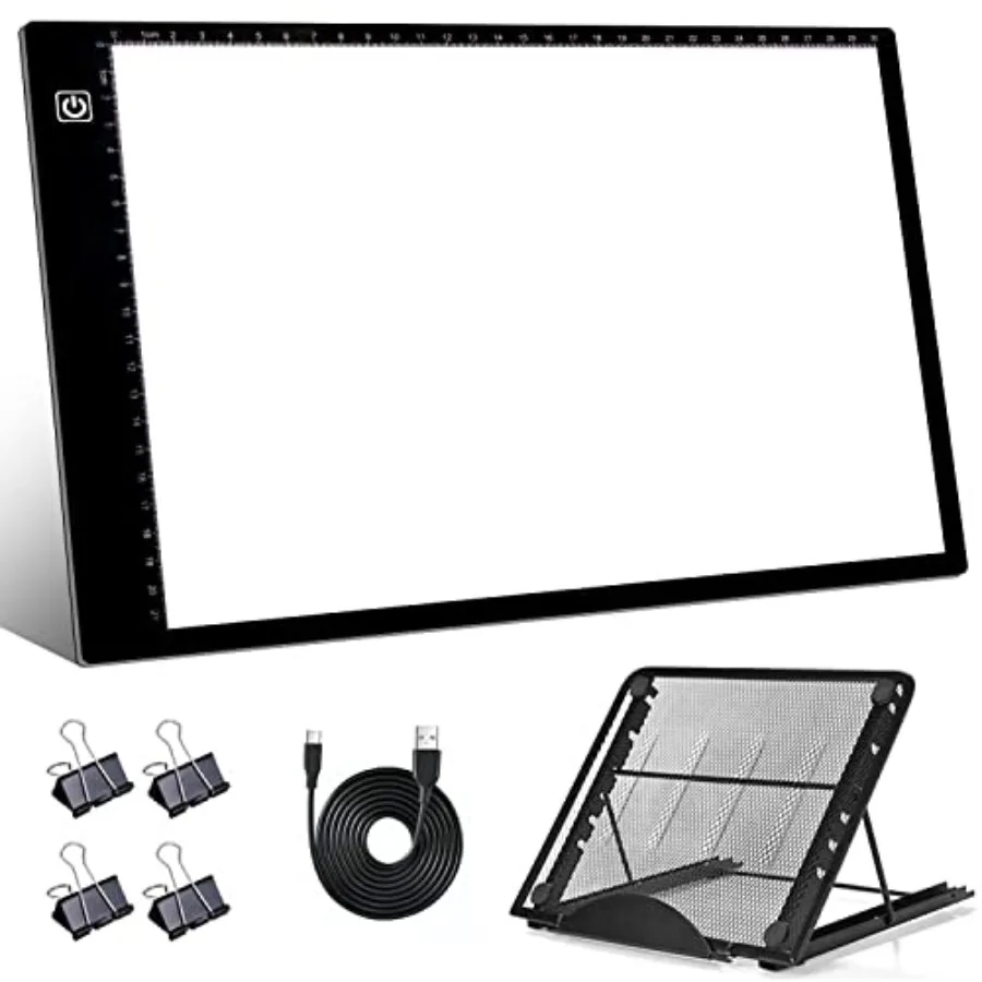 

Diamond Painting Accessories A4 Light Pad Upgraded Light Board High Brightness No Black Dots Diamond Art Light Box for Diamond