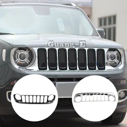 For Jeep Renegade 2016 2017 2018 2019 2020 2021 Car Body Styling Cover Protect Detector Trim Front Stick Grid Grill Grille Frame