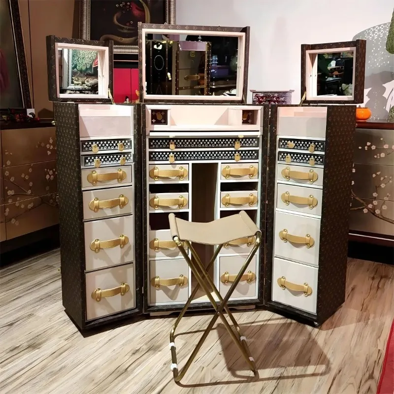 

Усовершенствованный трехмерный пылезащитный косметический шкаф-органайзер, многофункциональный жесткий кейс для хранения украшений.