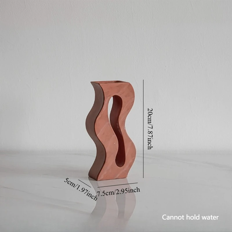 مزهرية زهور مجففة إبداعية على الطراز الأوروبي، زخرفة راتينج مجوفة هندسية، ديكور ناعم لسطح الطاولة في غرفة المعيشة وغرفة الطعام #6