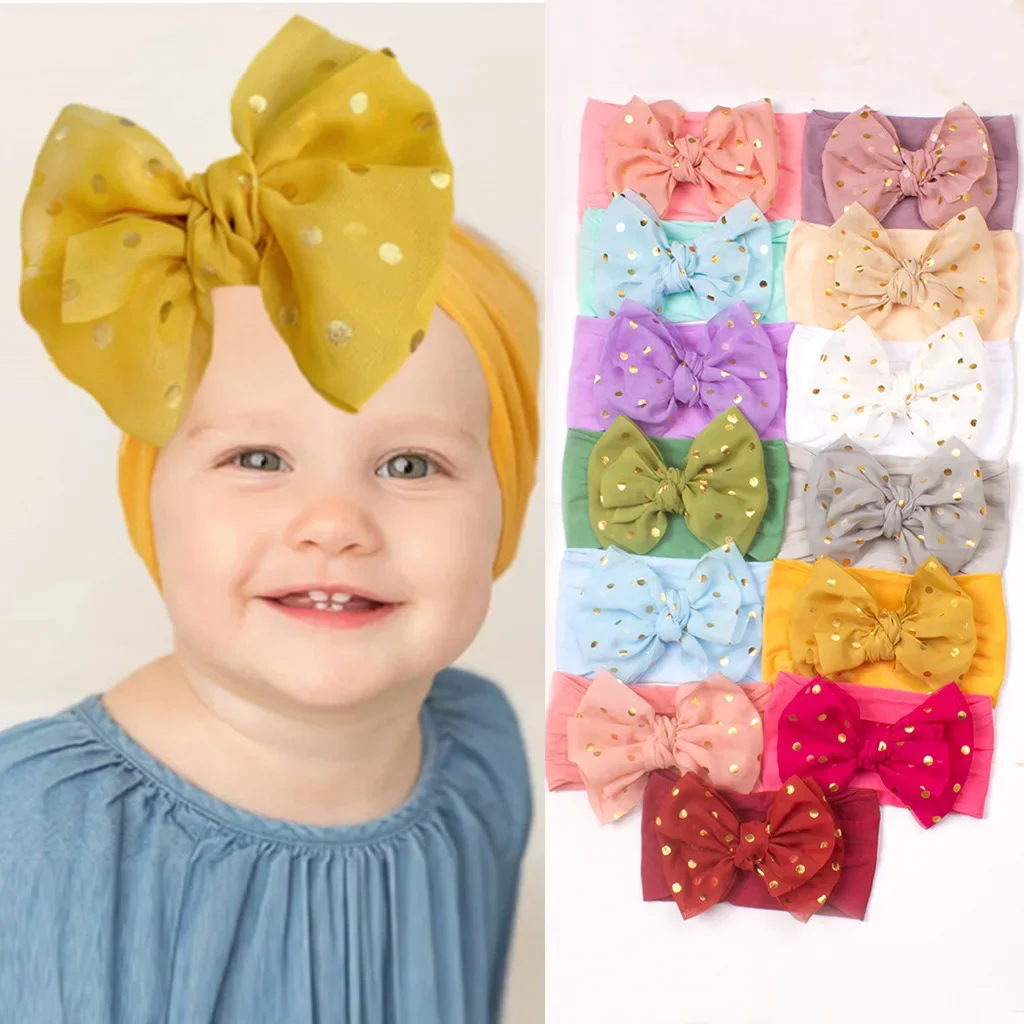 1 Stück süße Schleifen Baby Stirnband weiche elastische Baby Mädchen Haar bänder für Neugeborene Turban Kopf bedeckung Mode Baby Haarschmuck