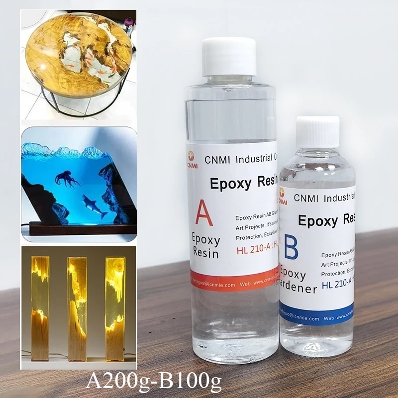 2:1 AB Resin Epoxy Glue High Adhesive Hardener Crystal Glue for DIY Resin Jewelry Making Quick Drying Resina Epoxi Transparente