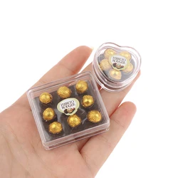 1/6 1/12 Scale Miniature Dollhouse Chocolate with Box Model Mini Suimulation Food for Doll Pretend Play Kitchen Toy Accessories