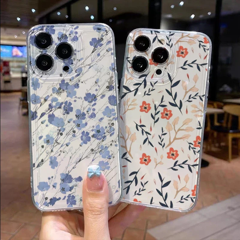 Case For Motorola Edge40 Pro Moto G73 G72 G71 G52 G32 G22 G30 G60 G60S G9Play cover Flower Fashion Clear Floral view 3