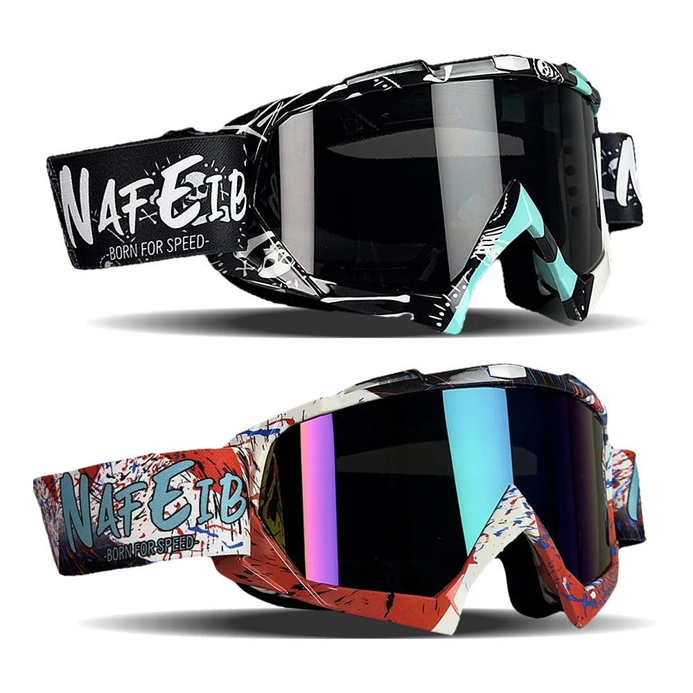 

2026 Motorcycle Ski Goggles, Anti Fog Windproof Dustproof Sports Glasses, UV400 Protection for Cycling Offroad