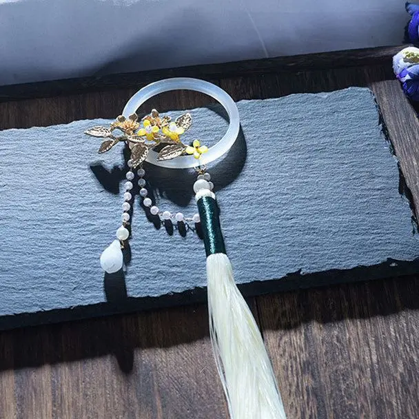 Neue chinesische Haarschmuck-Kollektion für Damen: Braut-Hanfu-Haaraccessoires mit Quasten und Blumen – Beliebte Haarclips und Kopfschmuck – Detail 9