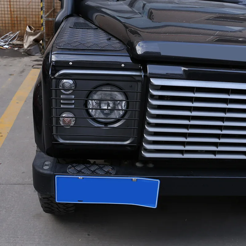 

Stainless Steel Car Front Headlight Rear Tail Light Lamp Cover Trim For Land Rover Defender 90 110 130 2004-2018 Car Accessories