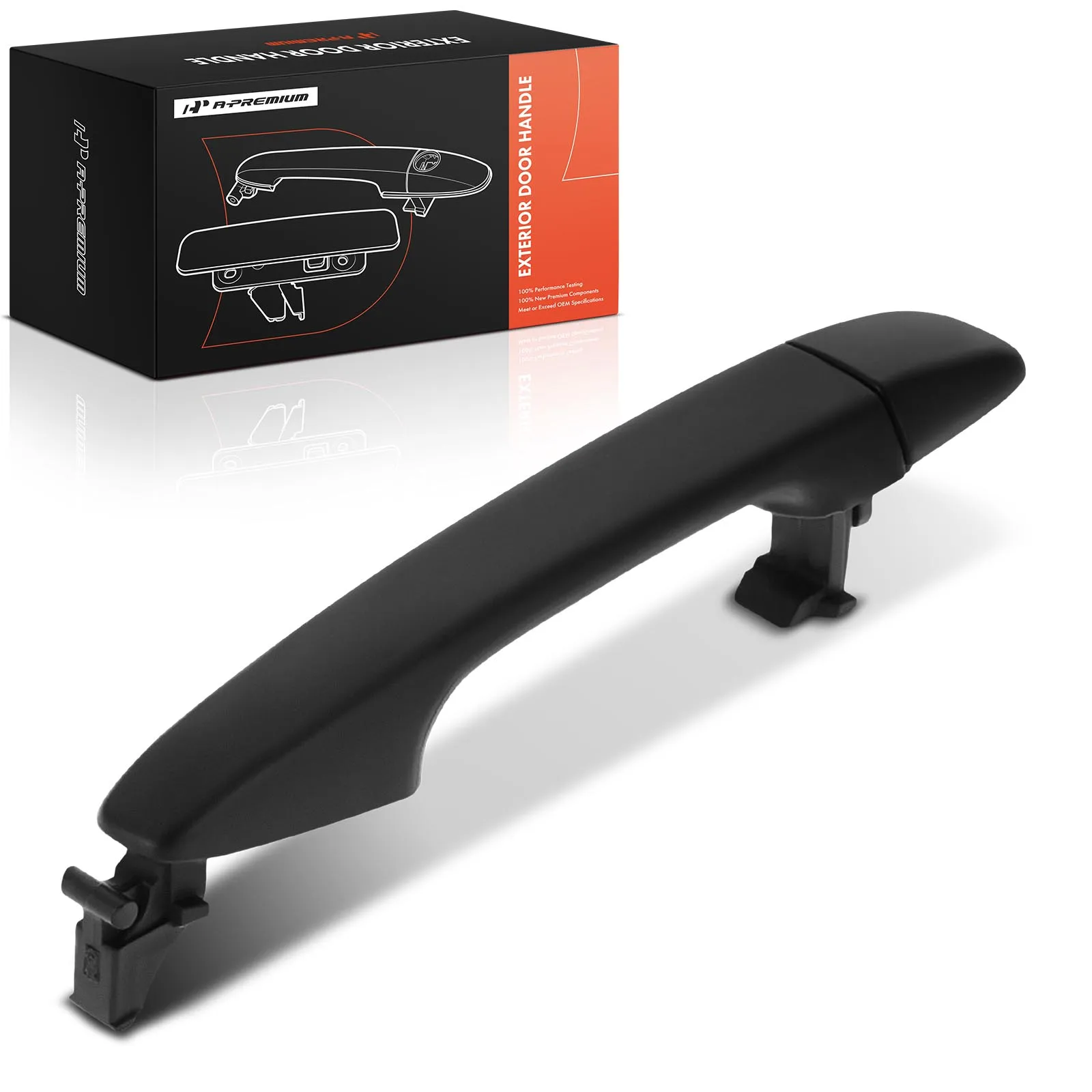 A-Premium Front Passenger Side Black Textured Exterior Door Handle for Toyota Prius 10-15 Subaru Outback 15-19 Forester 14-18