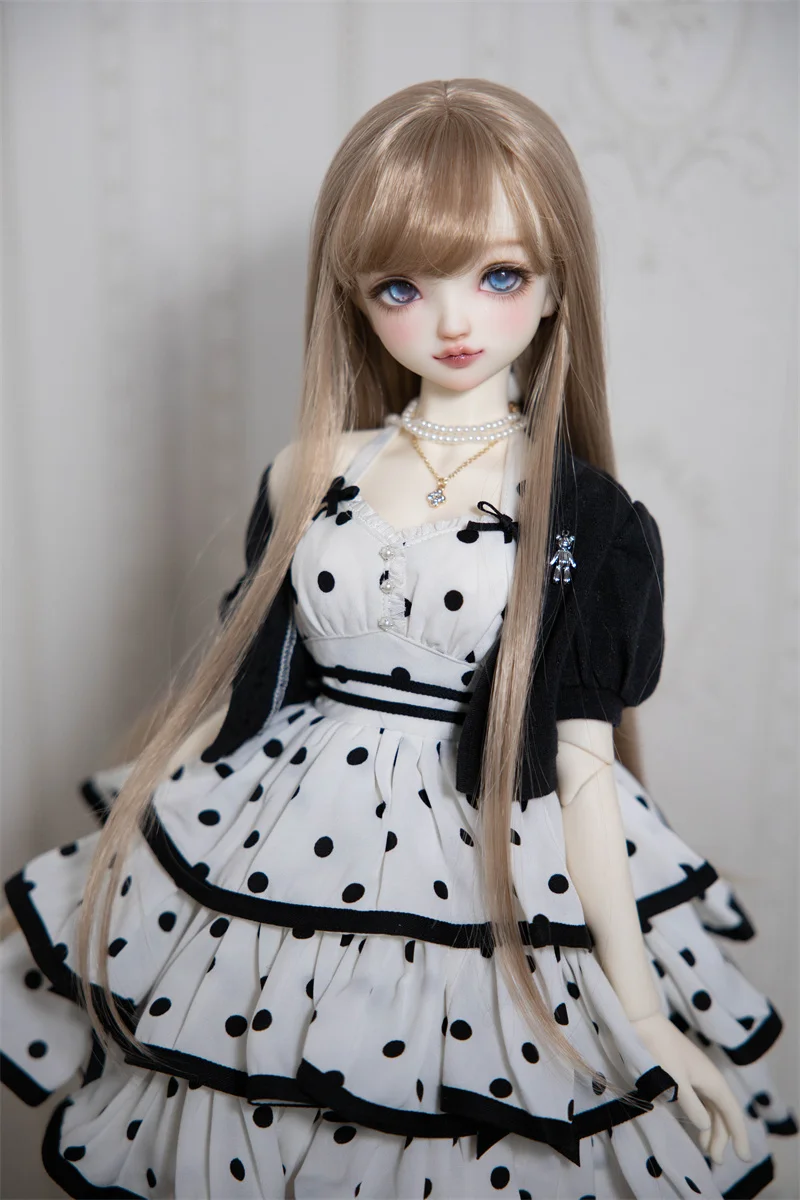 

Multi-colored 1/3 1/4 1/6 Spot Inventory Purple Brown High Temperature Silk Long Straight Hair BJD Wig Girls Doll Accessories