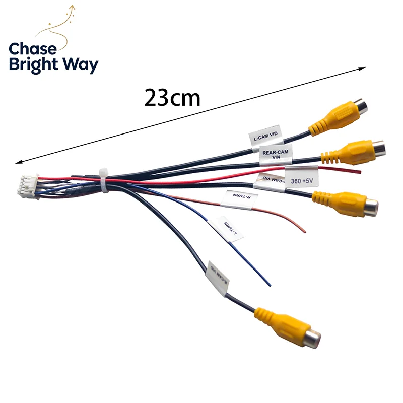 1 Piece DIY Accessories For Android Head Unit With Built-in 360 Panoramic Camera System 12Pin Cable Adapter