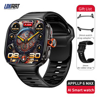 LOKMAT APPLLP 6 Max Android Smart Watch Phone AMOLED Screen Rotating Camera 4G Phone Calls  Wifi Video Calls Fitness Tracker