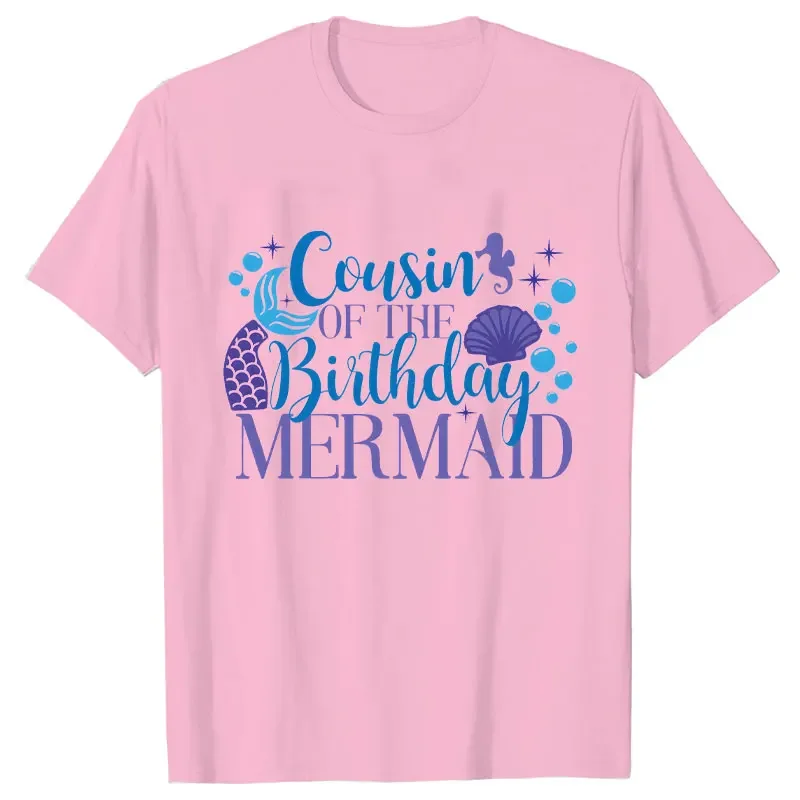 2024 Moda Y2k Grafica Magliette e camicette Sirena Compleanno Ragazze Festa Streetwear Unisex Bambini Magliette Harajuku Abbigliamento Famiglia