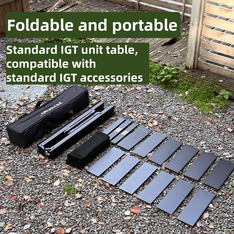 Tavolo IGT da campeggio esterno Tavolo IGT da 6 unità Tavolo portatile da campeggio pieghevole ultraleggero in lega di alluminio Tavolo IGT da picnic per barbecue Nuovo
