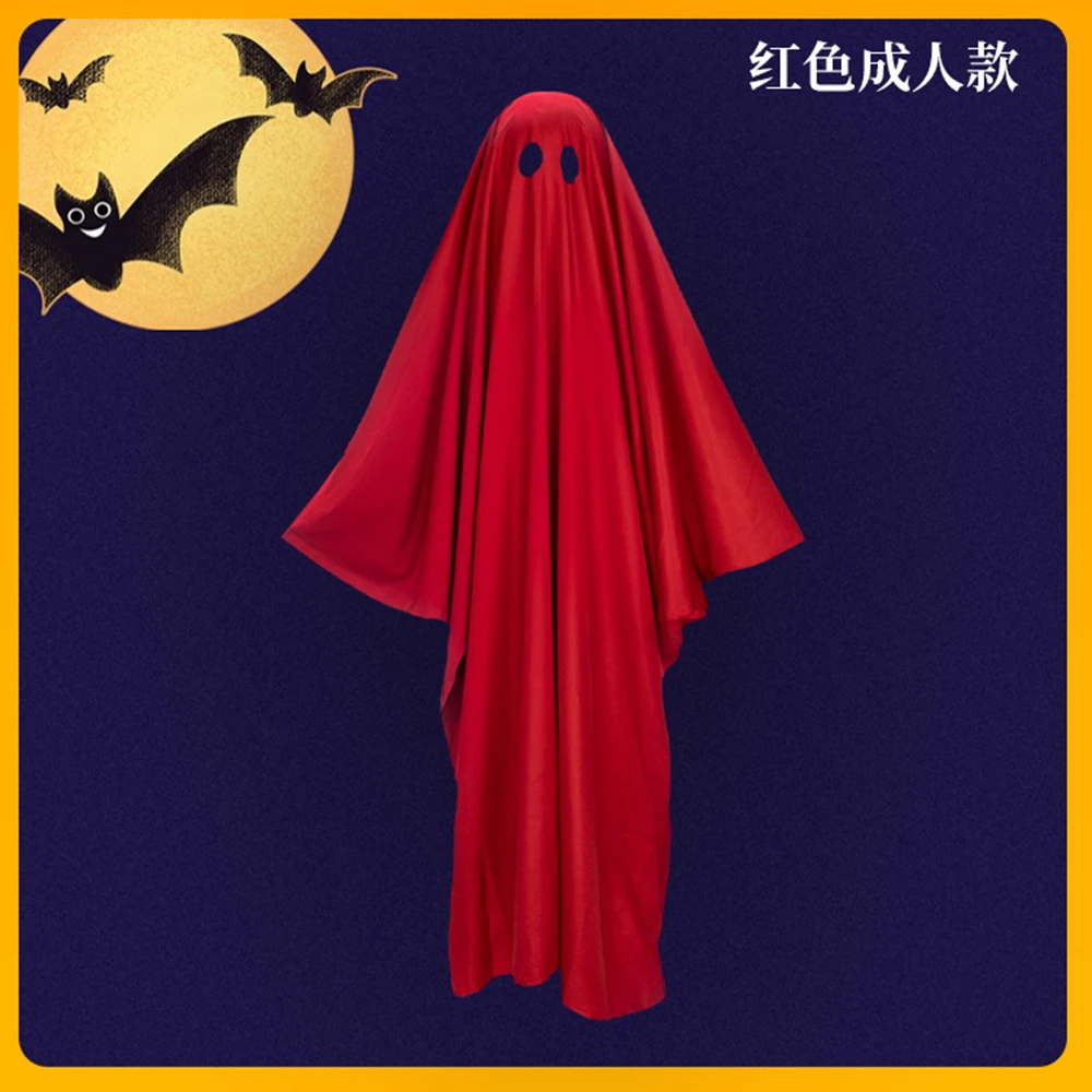 Robe Unisex Adult Men And Women Halloween Gothic Costumes Hooded Poncho Cape Cloak Cosplay Grimace Cosplay Costume Ghost