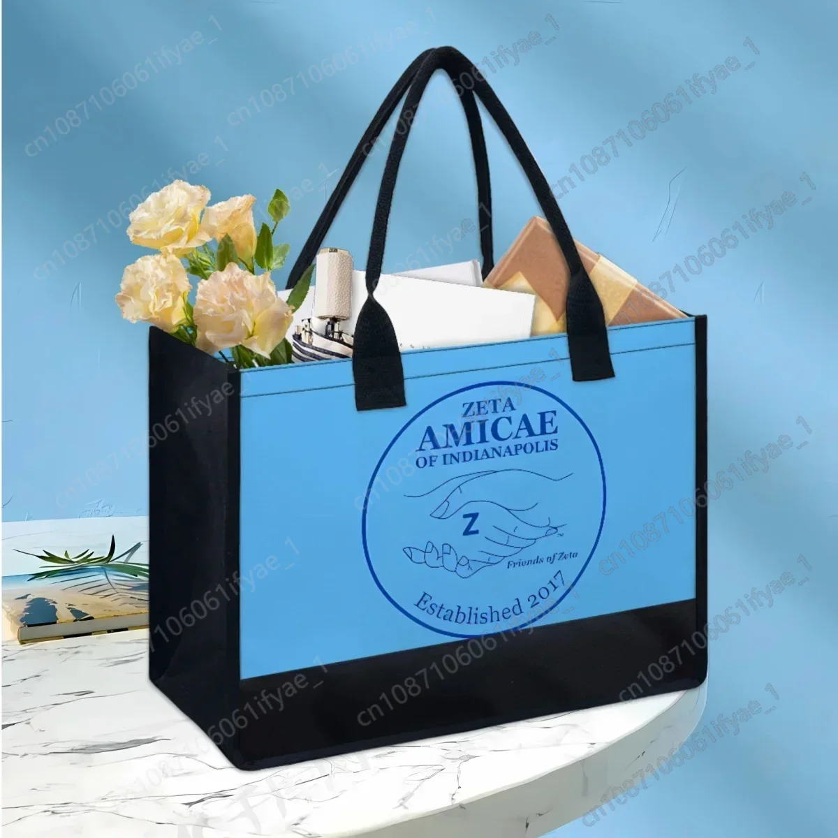 

High Quality Ladies Top Handle Canvas Bag Zeta Amicae Designer Casual Portable Party Clutch Classic Friends of Zeta Travel Totes