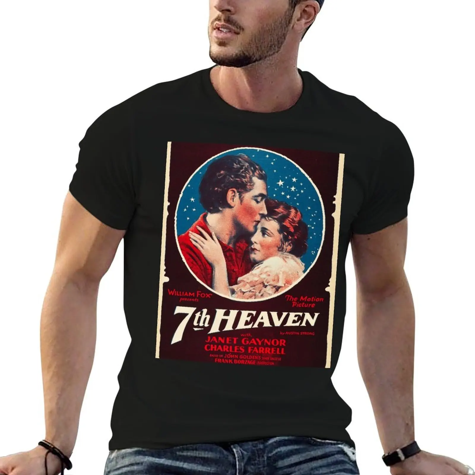 7th Heaven (1927) Theatrical Poster T-Shirt anime stuff plus sizes T-shirts for men cotton