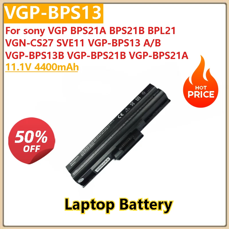 

New 11.1V 4400mAh VGP-BPS13 Laptop battery For sony VGP BPS21A BPS21B BPL21 VGP-BPS13B VGP-BPS21B VGP-BPS21A VGP-BPS13 A/B