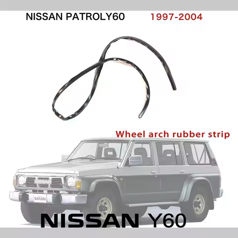 Rubber sealing strips for wheel arch gaps on 88-04 Nissan Safari Patrol Y60 GR to prevent sand and gravel corrosion.