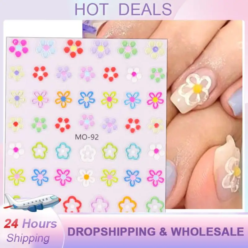 ملصقات تزيين الأظافر ثلاثية الأبعاد ، مانيكير إبداعي ، تصميم فريد ، لون غير منتظم ، ثلاثي الأبعاد ، تقنية جديدة ، ديكو