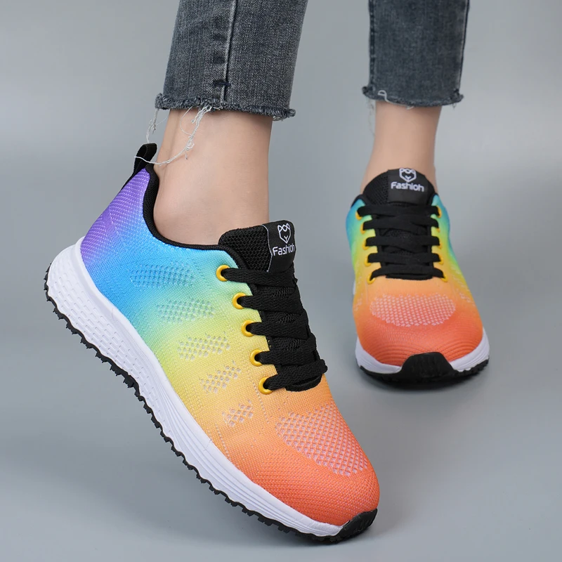 2025 Spring New Fashion Sneakers  Athletic Sneakers for Lady for Women Soft Walking Flats Non-slip Casual Sport Tennis Shoes