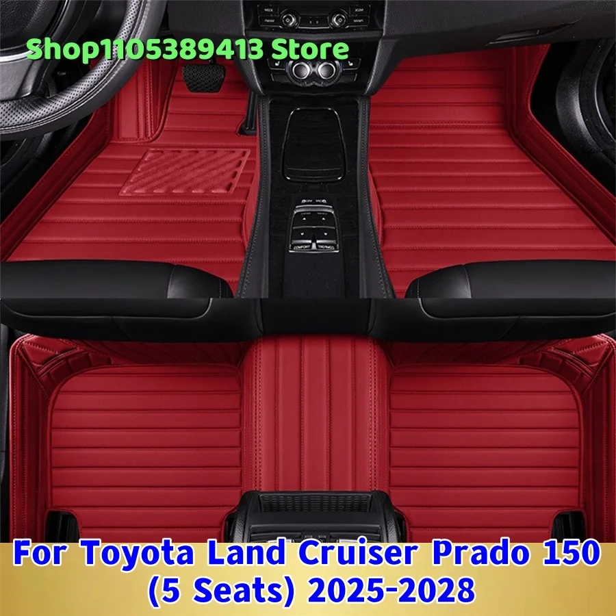 

Auto Mats Carpets Leather Custom Car Floor Mats For Toyota Land Cruiser Prado 150 (5 Seats) 2025 2026 2027 Car Mat Accessories