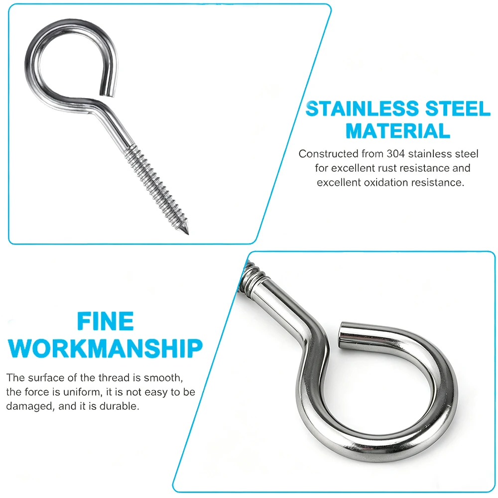 Heavy Duty eye Hook Screw Suspension Ring is Used to Fix Rocking Chairs Hammocks Indoor and Outdoor Hanging Plant Accessories