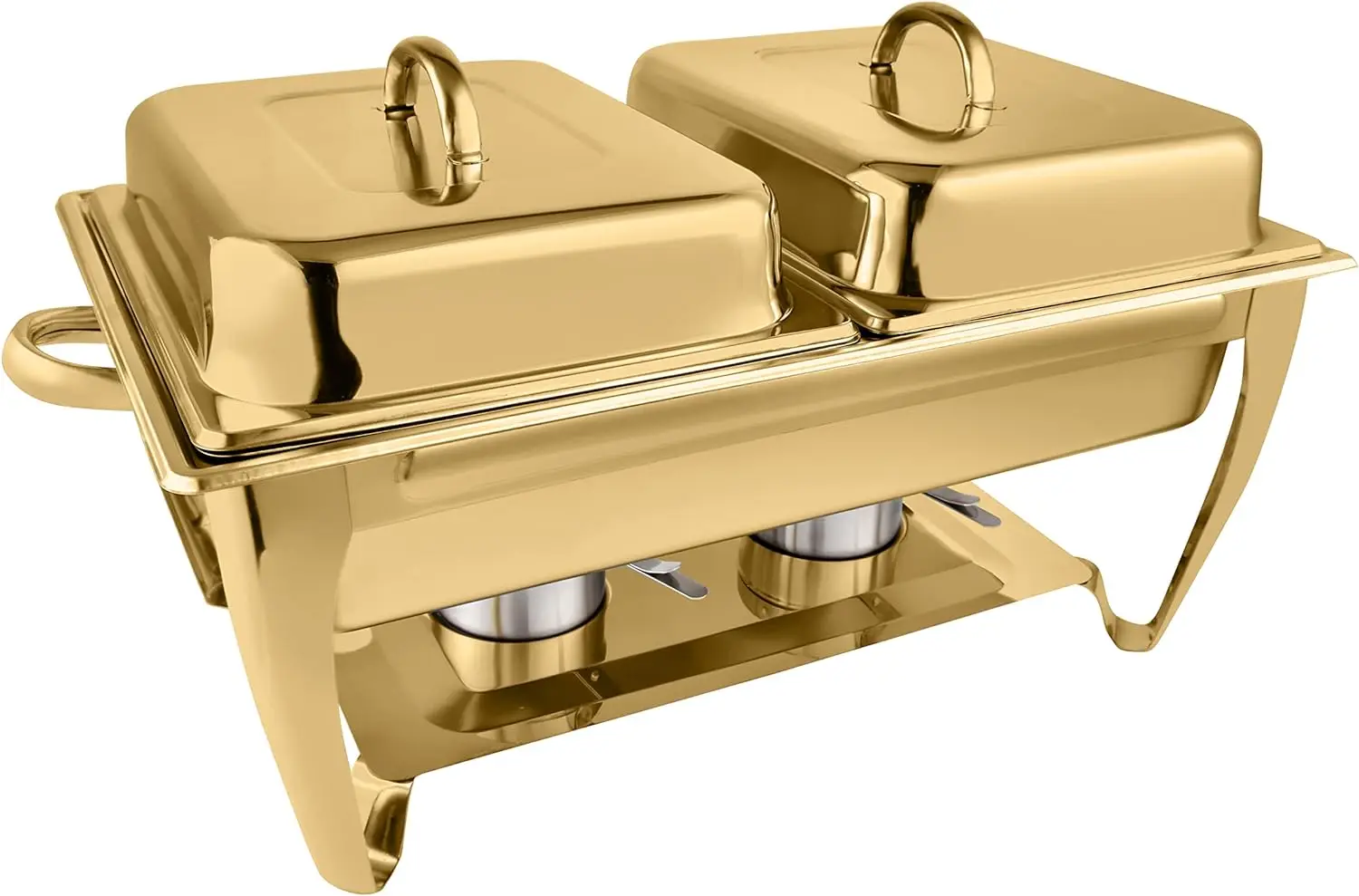 Zestaw do bufetu z golden hot potem, podgrzewacz do żywności ze stali nierdzewnej, serwer do bufetu, na bankiety, imprezy, catering, wesela, zestaw do hot potu