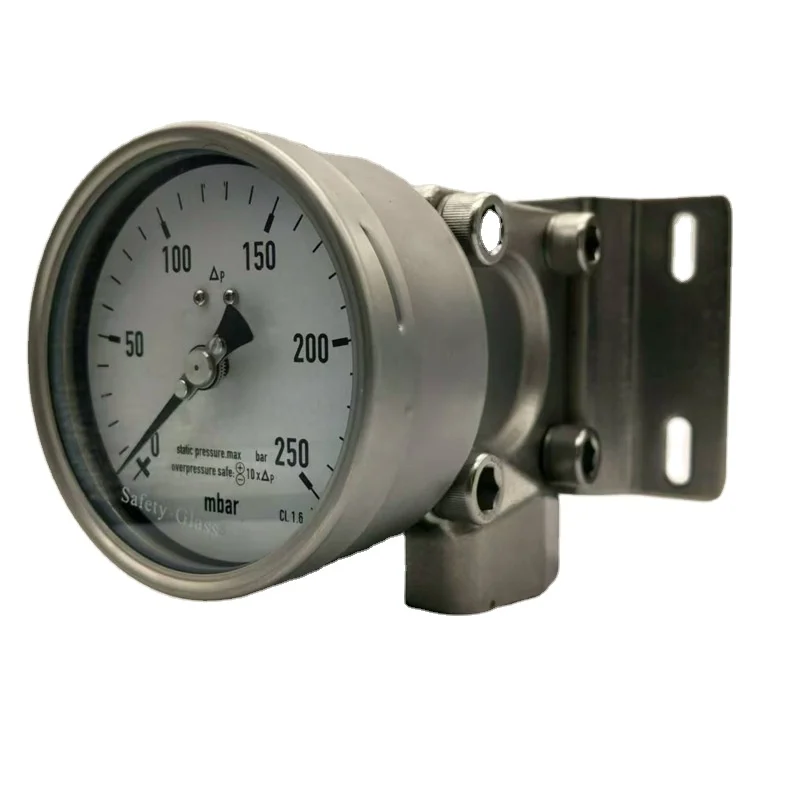 

High Static Pressure Differential Stainless Steel Pressure Gauge Oil-Filled Shockproof Meter Premium Quality Pressure Gauge